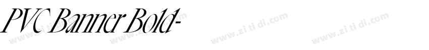 PVC Banner Bold字体转换